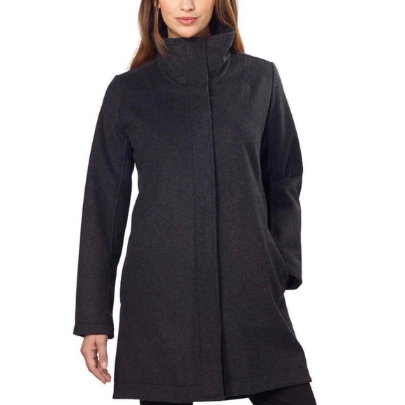 Pendleton Womens L Dark Gray Wool Campbell Coat w Glacier Park Lining Warm Zip - Picture 2 of 15